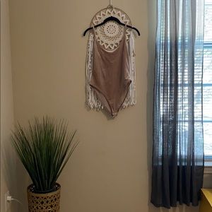 Nude Velvet Bodysuit